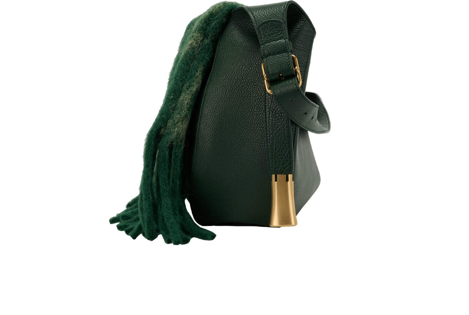 XL Chess Blanket, &pound;550, Handbags, Green, Leather/Wool, Bottom view